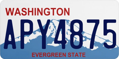 WA license plate APY4875