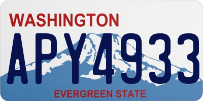 WA license plate APY4933