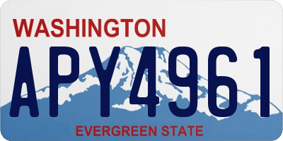 WA license plate APY4961