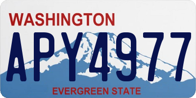 WA license plate APY4977