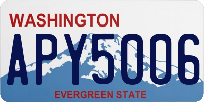 WA license plate APY5006