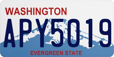 WA license plate APY5019