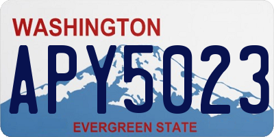 WA license plate APY5023