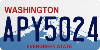 WA license plate APY5024