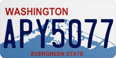 WA license plate APY5077