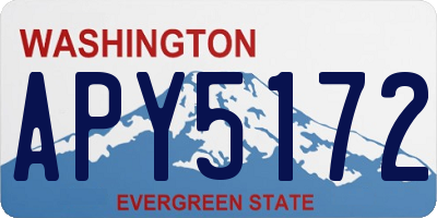 WA license plate APY5172