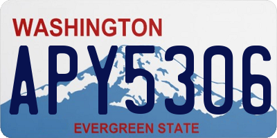 WA license plate APY5306