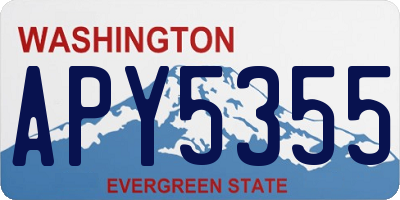 WA license plate APY5355