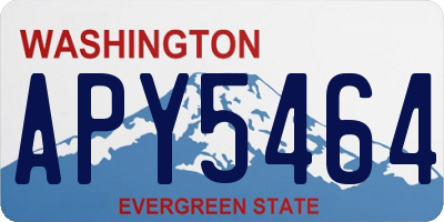 WA license plate APY5464