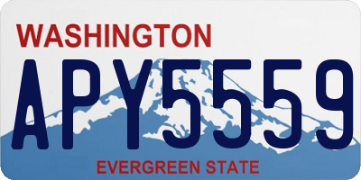 WA license plate APY5559
