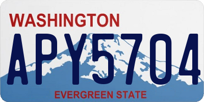 WA license plate APY5704