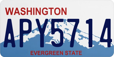 WA license plate APY5714