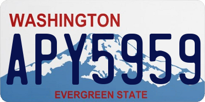 WA license plate APY5959