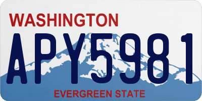 WA license plate APY5981