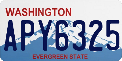 WA license plate APY6325