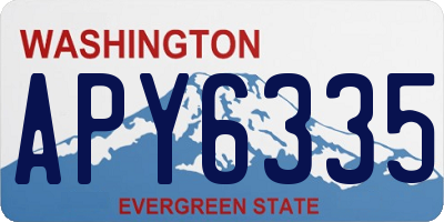 WA license plate APY6335