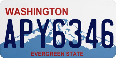 WA license plate APY6346