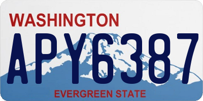 WA license plate APY6387