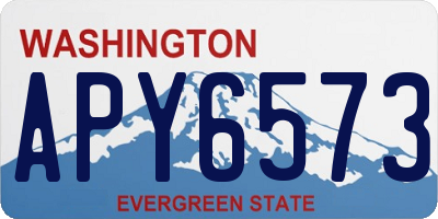 WA license plate APY6573