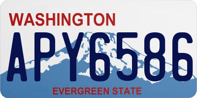 WA license plate APY6586