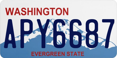 WA license plate APY6687
