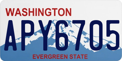 WA license plate APY6705