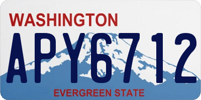 WA license plate APY6712