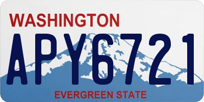 WA license plate APY6721