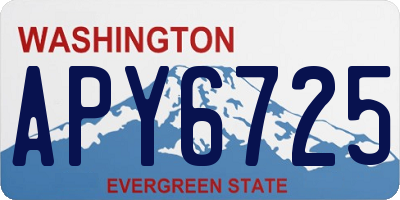 WA license plate APY6725