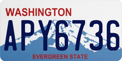 WA license plate APY6736