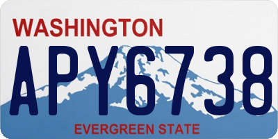 WA license plate APY6738