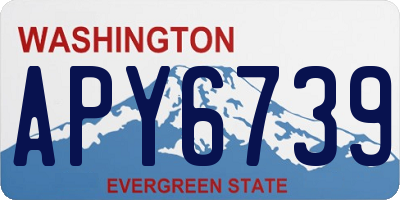 WA license plate APY6739