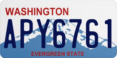 WA license plate APY6761