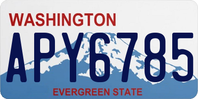 WA license plate APY6785