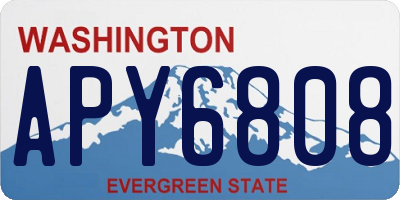 WA license plate APY6808