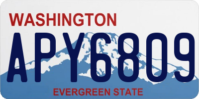 WA license plate APY6809