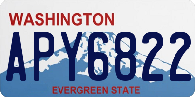 WA license plate APY6822