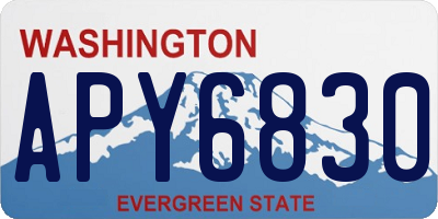 WA license plate APY6830