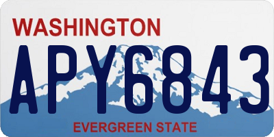 WA license plate APY6843