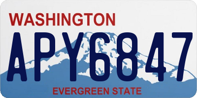 WA license plate APY6847
