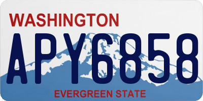 WA license plate APY6858