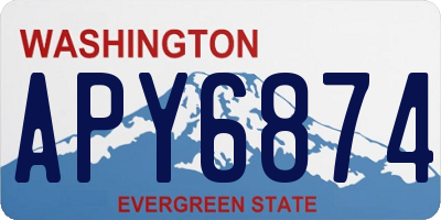 WA license plate APY6874