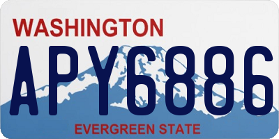WA license plate APY6886