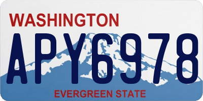 WA license plate APY6978