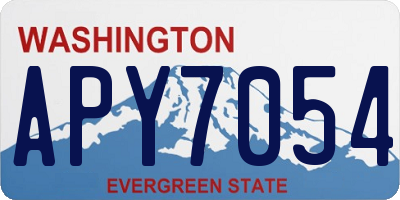 WA license plate APY7054