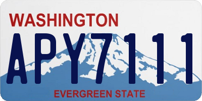 WA license plate APY7111