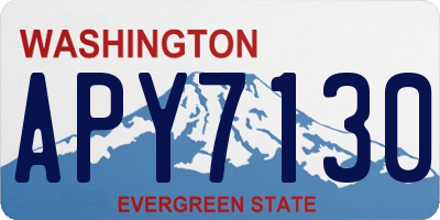 WA license plate APY7130