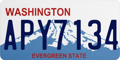 WA license plate APY7134