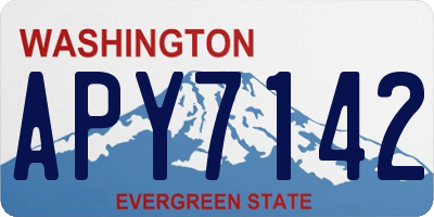 WA license plate APY7142