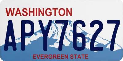 WA license plate APY7627